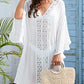 V-Neck Side Split Women's Swimwear Coverup