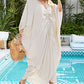 Women's Petite Length White Caftan Cover-Up