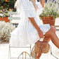 Women's White Button-Down Beach Shirt Cover Up