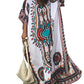 Print Plus Size V-Neck Kaftan Swimsuit Cover Up for Women