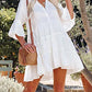 Women's White Button-Down Beach Shirt Cover Up