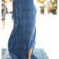 Plus Size Striped Print Beach Kaftan Dress - Button-Up Cover Up