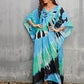 Sexy V-Neck Side Split Kaftan Beach Cover-Up Plus Size