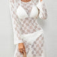 Long Sleeve Crochet Beach Cover Up - Sexy Beachwear