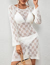 Long Sleeve Crochet Beach Cover Up - Sexy Beachwear