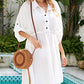 Women's Long Sleeve Beach Shirt Dress Swimsuit Coverup