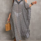 Women's V-Neck Plus Size Beach Kaftan with Side Split