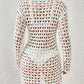 Long Sleeve Hollow Out Crochet Swimwear Cover Up