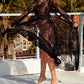 Sexy Sheer Lace Kimono Robe: Women's Bikini Swimwear Cover Up