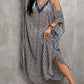 Women's V-Neck Plus Size Beach Kaftan with Side Split