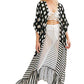 Stripe Print Kimono: Women's Long Sleeve Beach Cover Up