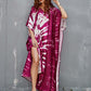 V-Neck Ethnic Print Long Beach Kaftan for Women