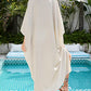 Women's Petite Length White Caftan Cover-Up