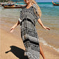 V-Neck Drawstring Kaftan Swimsuit Cover Ups for Women