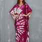 V-Neck Ethnic Print Long Beach Kaftan for Women
