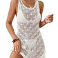 Sleeveless Crochet Beach Dress - Women's Bathing Suit Cover Up