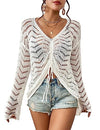 Long Sleeve Sexy Beach Bikini Crochet Cover Up