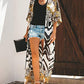 Zebra & Leopard Print Kimono: Women's Beach Cover-Up with Belt