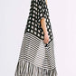 Stripe Print Kimono: Women's Long Sleeve Beach Cover Up