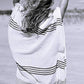 Plus Size V-Neck Striped Beach Kaftan Cover Up for Women