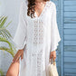 V-Neck Side Split Women's Swimwear Coverup