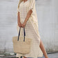 Women's V-Neck Swimsuit Cover Up with Side Split