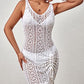 Sleeveless Crochet Swimwear Cover Up - Sexy Knit Dress