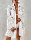 Long Sleeve Swimsuit Cover Up - Flowy Beach Shirt Dress