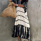 Printed Short Sleeve Kaftan Cover Up for Beachwear