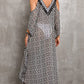 Women's V-Neck Plus Size Beach Kaftan with Side Split