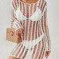 Long Sleeve Crochet Swimwear Cover Up - Sexy Beach Dress