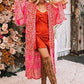 Long Sleeve Floral Kimono Women's Beach Cover Up