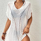 Women's Short Sleeve Crochet Swimsuit Cover Up