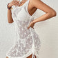 Sleeveless Crochet Beach Dress - Women's Bathing Suit Cover Up